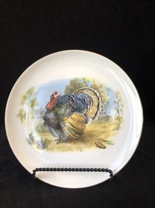 Pickard RavensWood Turkey Dinner Plate - Ivory & Gold Trim Porcelain Ravens Wood - Picture 1 of 5