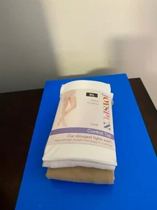 NUEVO PAQUETE DE 2 MALLAS OPACAS BLANCAS/CHINO JOYSPUN PARA MUJER TALLA XL 60 DENIER - Imagen 1 de 11