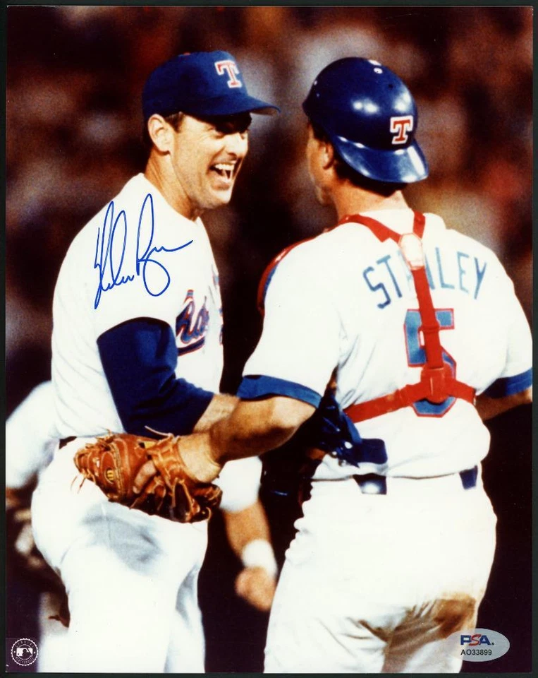 NOLAN RYAN signed 8x10 photo (Rangers - autograph) HOF - PSA/DNA cert No-Hitter - Image 1 of 1