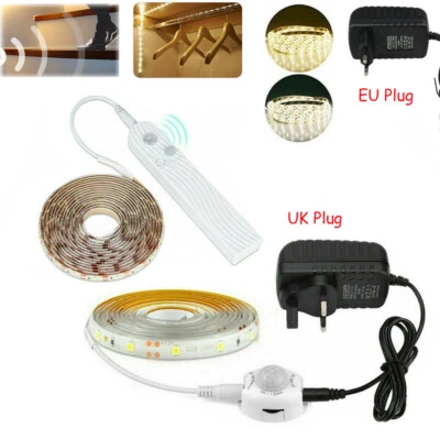 PIR Motion Sensor LED Bar Light Night Light Stair Closet Cabinet Light W/ Plug