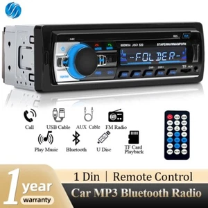 STEREO AUTO BLUETOOTH VIVAVOCE RADIO FM MP3 USB AUTORADIO MICRO SD NEW AUX 1 DIN - Foto 1 di 7