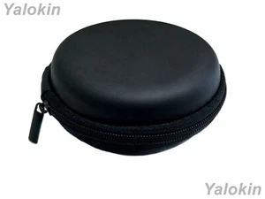 Estuche rígido de cuero negro para cosméticos maquillaje artículos de tocador - Imagen 1 de 7