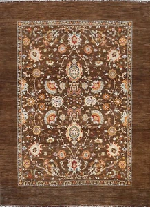 Floral Vegetable Dye Ziegler Oriental Area Rug Living Room Hand-knotted 8'x10' - Picture 1 of 12