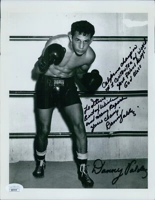 Danny Valdez Boxer Signed 8.5x11 Cardstock Photo JSA Authenticated - Image 1 of 2
