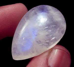 Natural White Rainbow Moonstone 25.30 Ct Loose Gemstone Certified - Picture 1 of 6