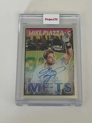 TP70 Topps Project 70 Mike Piazza NEW YORK NICO Mets AUTO Foil 39/70 Card 638 SP - Image 1 of 4