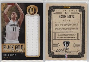 2013-14 Panini Gold Standard Black Gold Threads /49 Brook Lopez #9