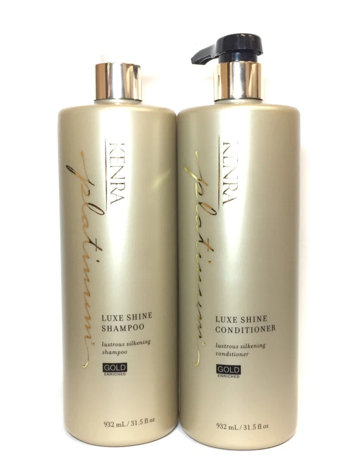 (2 PACOTES) Kenra Platinum Luxe Shine xampu e condicionador litro duplo, 2 x 31,5 oz - Imagem 1 de 1