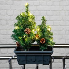 Balcone Alberi di Natale Illuminazione Esterno Fioriera Timer