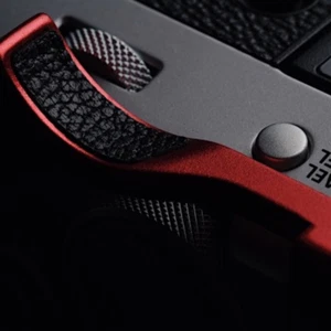 For Fuji X100V Metal Hotshoe ThumbUp Grip Camera Leather Protect Thumb Finger - Picture 1 of 95