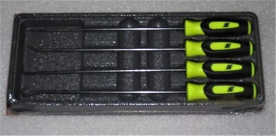 Snap-on Long Pick Set SGLASA204CHV *HI-VIZ SOFT HANDLES* YELLOW NEW & SEALED! - Image 1 of 4