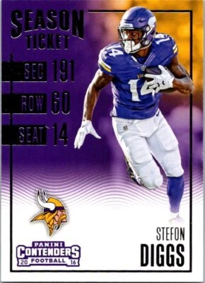 2016 Panini Contenders #38 Stefon Diggs NearMint/Mint - Image 1 of 2