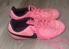Nike Tiempo Girls SZ 4.5 Soccer Shoes Pink Athletic Cleats Sneakers AT5881-600