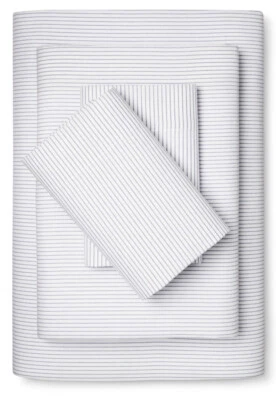 New Room Essentials Microfiber Stripped , Wrinkle Resistance, Full Sheet Set - Image 1 of 4