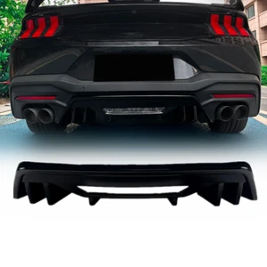 Gloss Black Rear Bumper Splitter Diffuser Lip For Ford Mustang MK7 2024-2025 - Bild 1 von 13