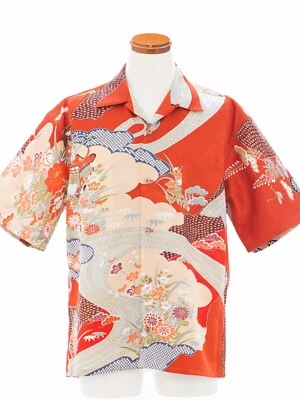 CAMISA ALOHA HAVAIANA AH100358 JAPONESA VINTAGE QUIMONO REVIVE, masculina GG - Imagem 1 de 4