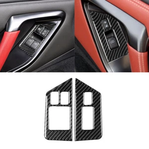 For Nissan GT-R R35 Carbon Fiber Interior Window Control Button Cover Trim - Imagen 1 de 7