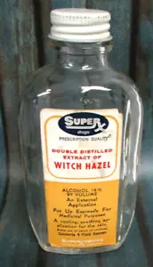 Vintage SupeRX Drugs Bottle 4 Oz Prescription Quality Witch Hazel Extract Label - Picture 1 of 8