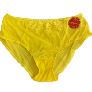Splendies Yellow MIA LEMON LACE BIKINI High Leg Brief Panties 3X New Lingerie - Picture 1 of 10