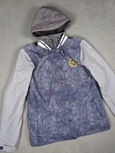 DC CRUISER Snow Jacket Womens Large Blue Acid Wash Hooded BSN6 10k Waterproof - Picture 1 of 14