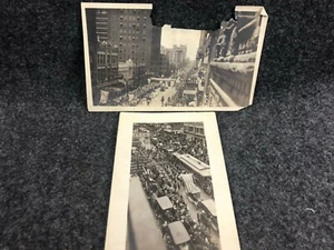 Due foto reali WWI US Truppe Coming Home Parade Boston Mass. - Foto 1 di 9