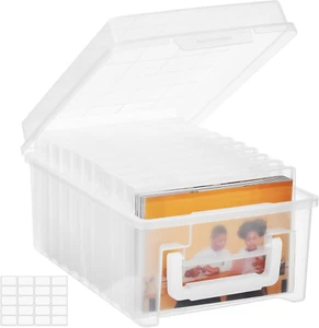 Photo Storage Box 5 X 7 in Photo Case, 10 Inner Large Photo Keeper, Clear Photo - Picture 1 of 9