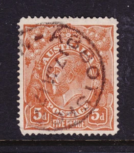 POSTMARK: ABBOTSFORD VICTORIA ON SINGLE LINE 5d KGV - Picture 1 of 1