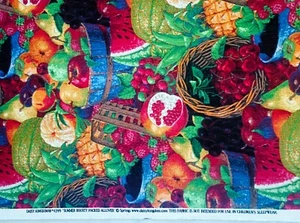 Vintage Daisy Kingdom Summer Bounty Packed All Over Fabric 6-1/3 Yards - Picture 1 of 3