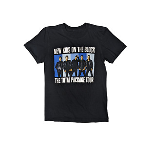 Nowa koszulka dziecięca On The Block Total Package Tour czarna koncert chłopiec zespół S