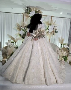 La Seniora Bridal Dress In Champagne With Veil - Picture 1 of 4