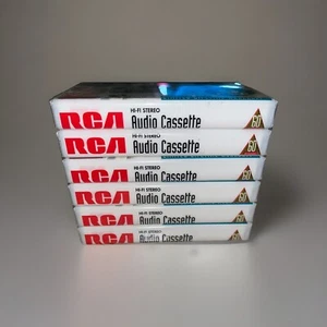 6 Pack RCA Audio Cassette Tapes New Sealed Package 60 Minutes Blank Hi Fi Stereo - Picture 1 of 5