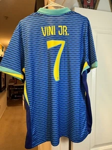 Vinicius Junior Brasilien Neu Herren Gelb Auswärts Fußball Trikot - Größe XL Und Original - Bild 1 von 12