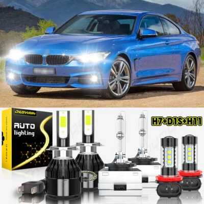 Para For BMW 325xi 330xi 2002-2006 6X LED/HID Faros Hi/Lo + Bombillas antiniebla - Image 1 of 4