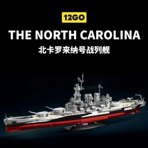 USS North Carolina Military Boat 2662 Piece Building Brick Set - Picture 1 of 11