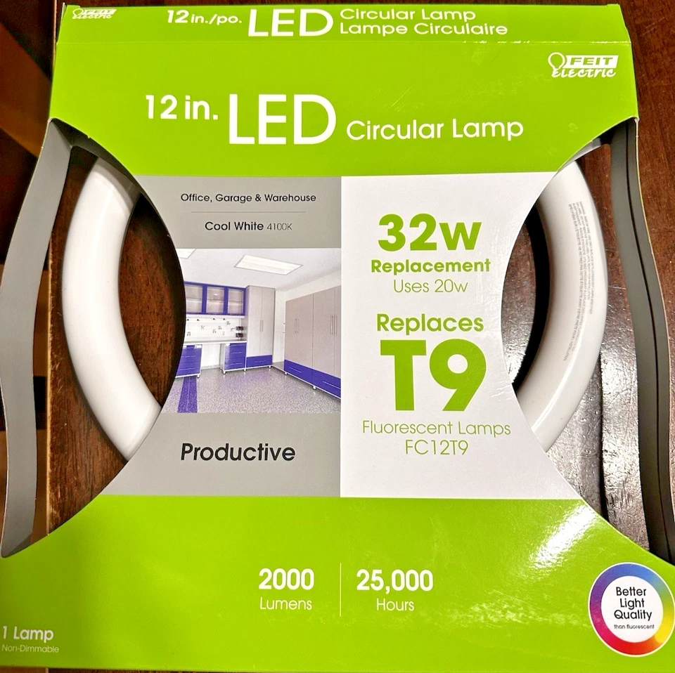 Feit Electric - 12 pulgadas Lámpara Circular LED 32W -Reemplaza T9 Fluorescente Foto 1 de 1