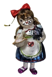 Vintage Mark Roberts Bilderbuch Zauberer von Oz Glas Ornament von Dorothy und Todo  - Bild 1 von 5