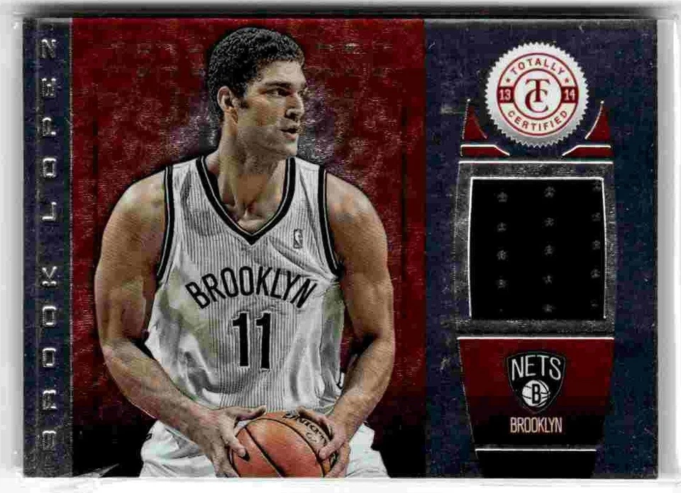 2013-14 Panini Totally Certified #39 Brook Lopez Materials Red #/199 - Image 1 of 2