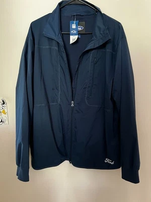 Chaqueta cortavientos forrada con cremallera completa FORD Motor Company NUEVAS ETIQUETAS AZUL para hombre talla GRANDE Foto 1 de 4