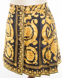 Vintage 90er Gianni Versace Seidenrock Barock Print IT 40/38, US 6/4, EU 36/34 S/XS - Bild 1 von 9