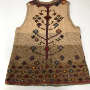 Peruvian Connection Alpaca Knitted Vest Waistcoat Aztec South Western S 34 - Picture 1 of 13