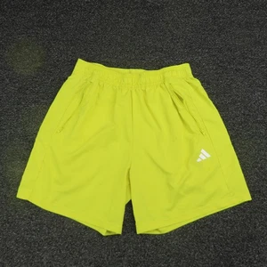 Pantalones Cortos Adidas Para Hombre Grandes Amarillo Neón AEROREADY Correr Cremallera Bolsillos Cordón - Imagen 1 de 10