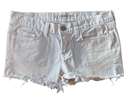 Pantalones Cortos de Denim Románticos Rosa Corte J Brand Deshilachados Borde Crudo Dobladillo Para Mujer *Cintura 31" Foto 1 de 4