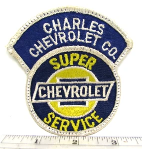 Vintage Charles Chevrolet Co Super Service Jacket Patch 1960's Dealership Auto - Picture 1 of 4