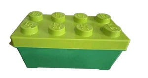 LEGO Ladrillo de Almacenamiento Caja Apilable 8 Pernos Bloque de Construcción Contenedor 14x7x6 Verde - Imagen 1 de 7