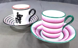 Richard Ginori Demitasse Tasse & Untertasse 2er Set Gio Ponti Art Deco JP - Bild 1 von 19