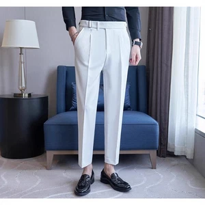Sommer Herren Capri Hose Neapel Hose Gerade High End Freizeit Business Formell - Bild 1 von 25