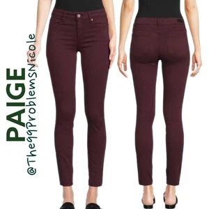Jeans ajustados al tobillo Paige Verdugo en remolacha - Imagen 1 de 8