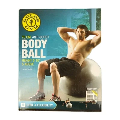Gold's Gym 75 cm 5’10” & Up- Body Ball Core Flexibility Air Pump Included  - Image 1 of 4