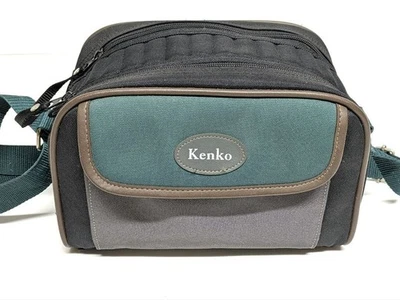 Bolsa para cámara Kenko negra/gris/verde duradera doble cremallera usada Foto 1 de 4