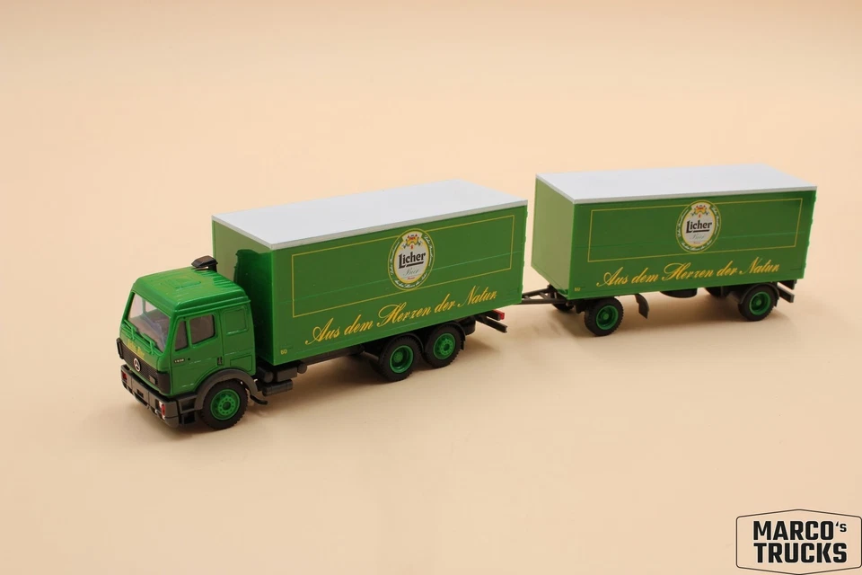 AWM MB SK 88 beverage box truck-trailer "Licher Pils" 1:87 /AW2992 - Image 1 of 1